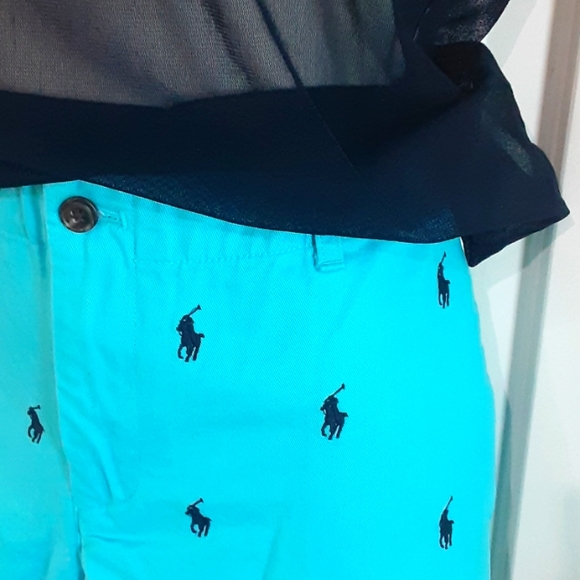 Ralph Lauren Sport, Cotton Embroidered Logo, Short Shorts, Size 14 - Picture 4 of 10